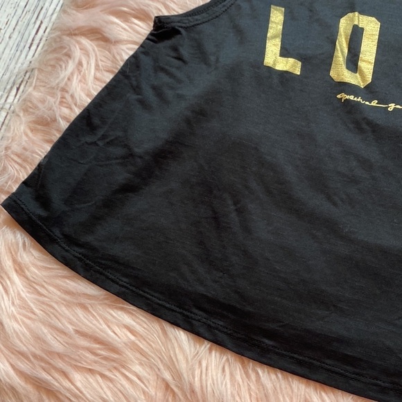 Spiritual Gangster Love Black Gold Tissue Muscle Tee sz S - Picture 7 of 10